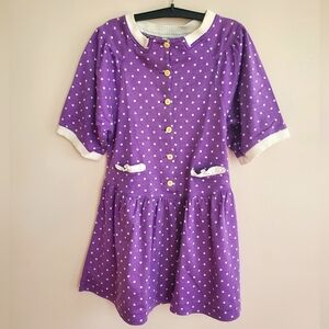Purple Polka Dot Dress, Size 6